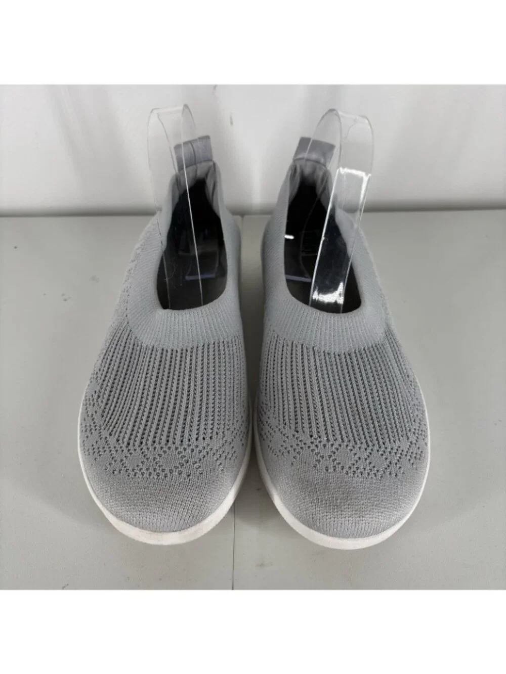 FitFlop Women Size 9 Gray Comfort Stretch Uberknit Slip On Ballerina Flats
